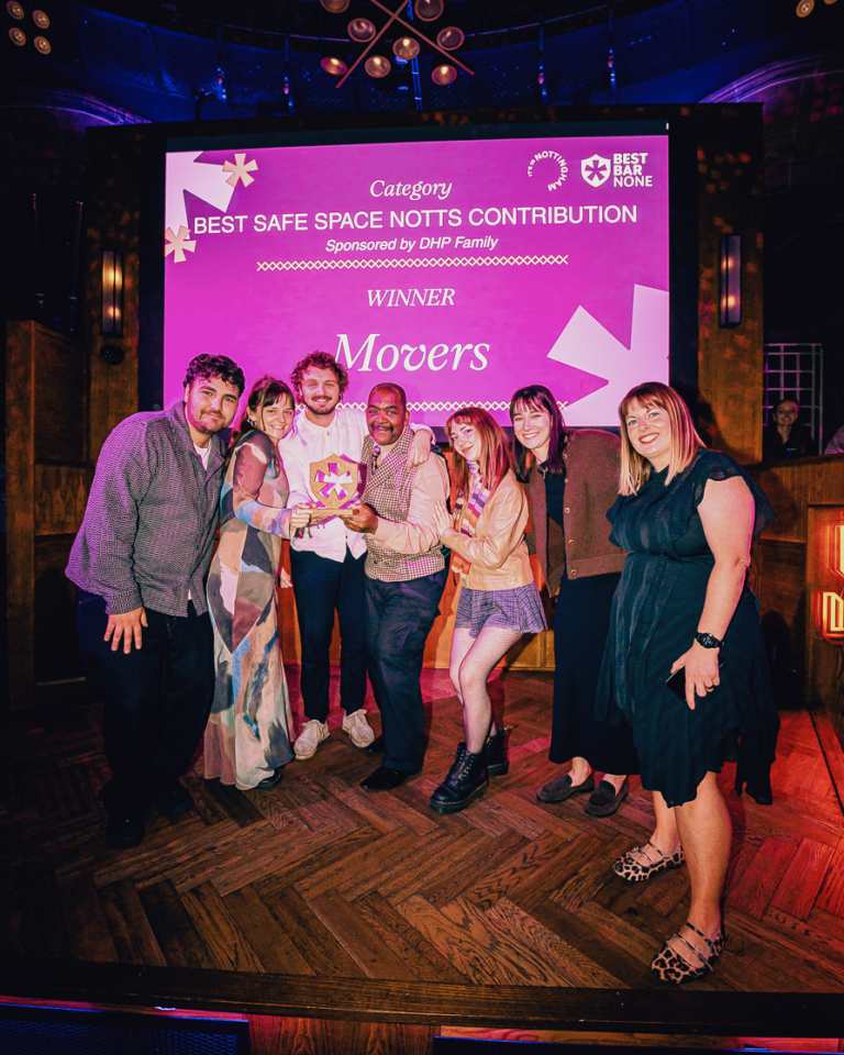 Movers Wins Safe Space Notts Contribution Award at Best Bar None 2026